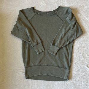 OVERSIZED GREEN AERIE CREWNECK